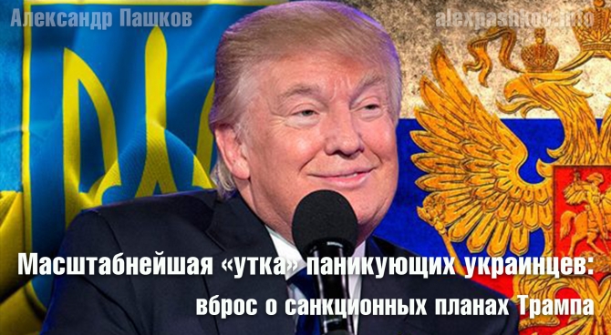 Масштабнейшая &laquo;утка&raquo; паникующих украинцев: вброс о санкционных планах Трампа