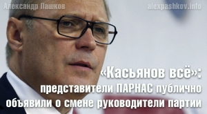 &laquo;Касьянов всё&raquo;: представители ПАРНАС публично объявили о смене руководителя партии